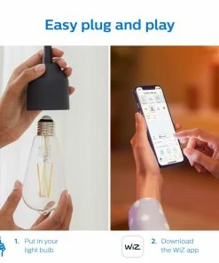 Philips Smart LED Tunable White - Filament Edison ST64 E27, Klar -Indendørs Belysning Butik philips smart led tunable white filament edison st64 e27 klar 4