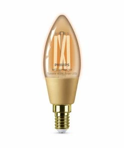 Philips Smart LED Tunable White - Filament Kerte E14, Ravfarvet -Indendørs Belysning Butik philips smart led tunable white filament kerte e14 ravfarvet 21