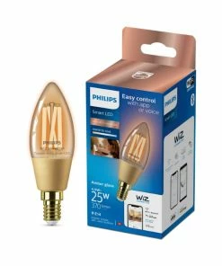 Philips Smart LED Tunable White - Filament Kerte E14, Ravfarvet